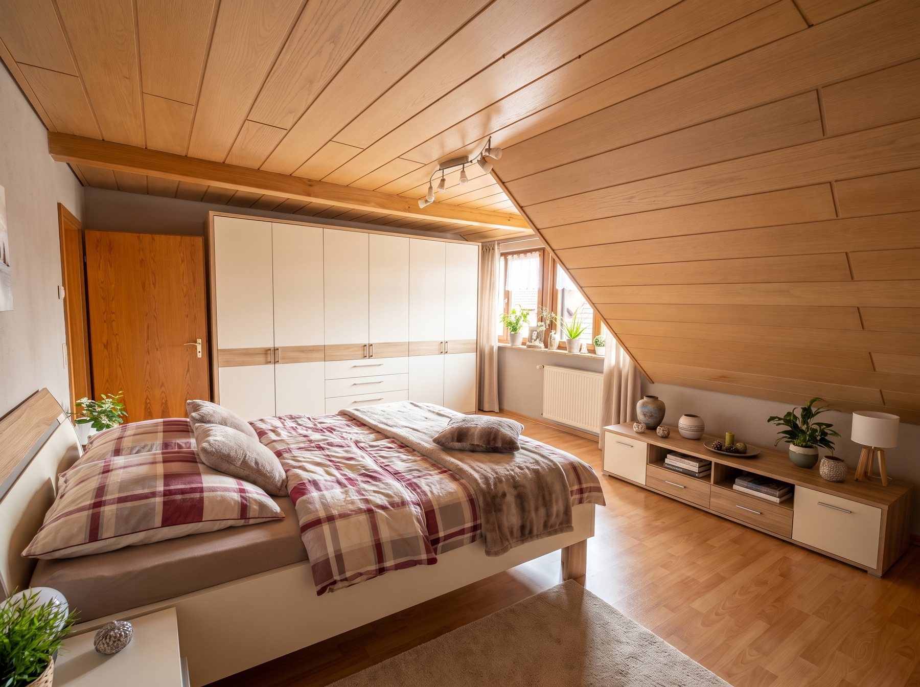 Schlafzimmer mit Schrankwand